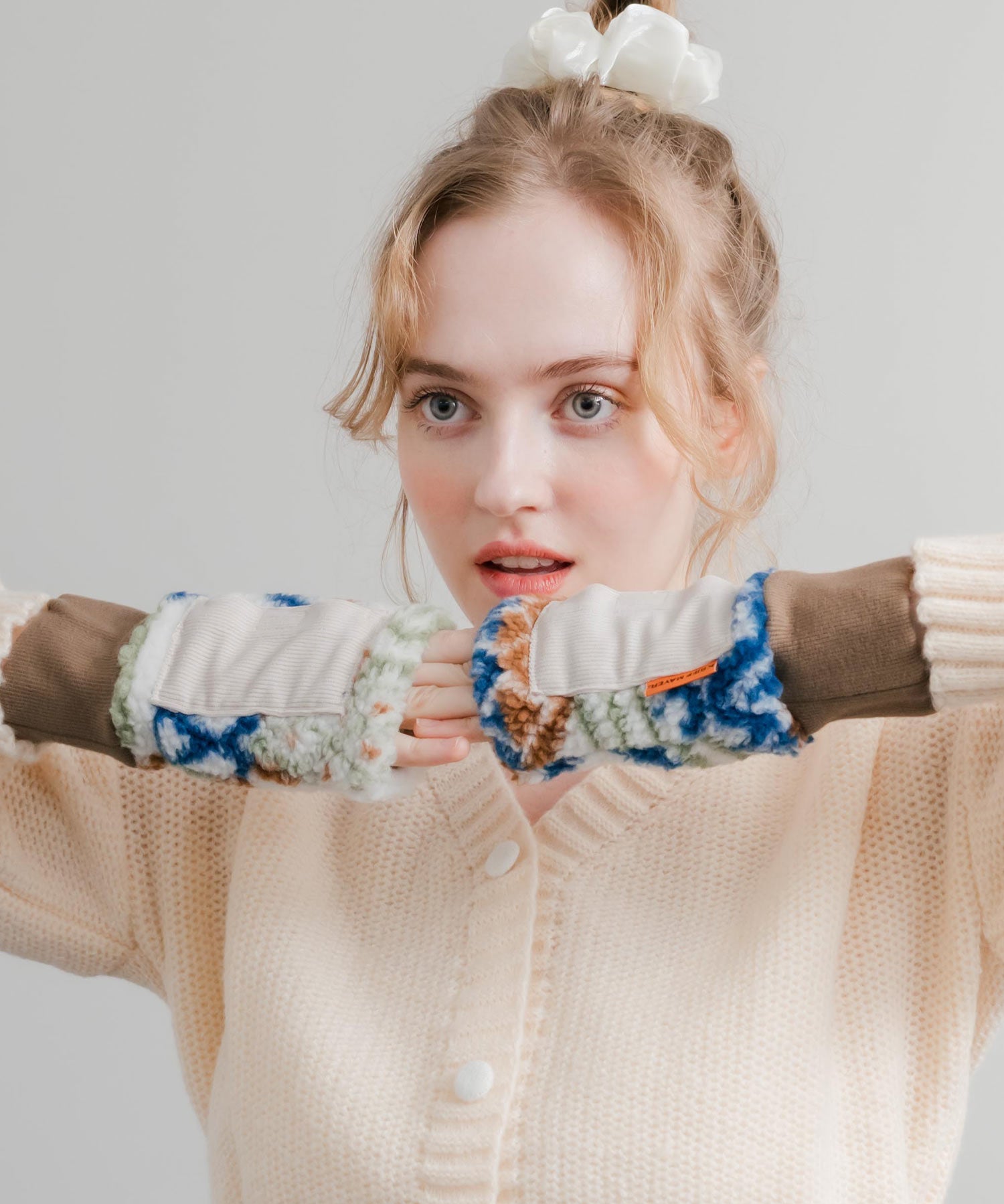 KRIFF MAYER クリフメイヤー デミグラブハンドウォーマー/フィンガーレスボア手袋 2527806 14966