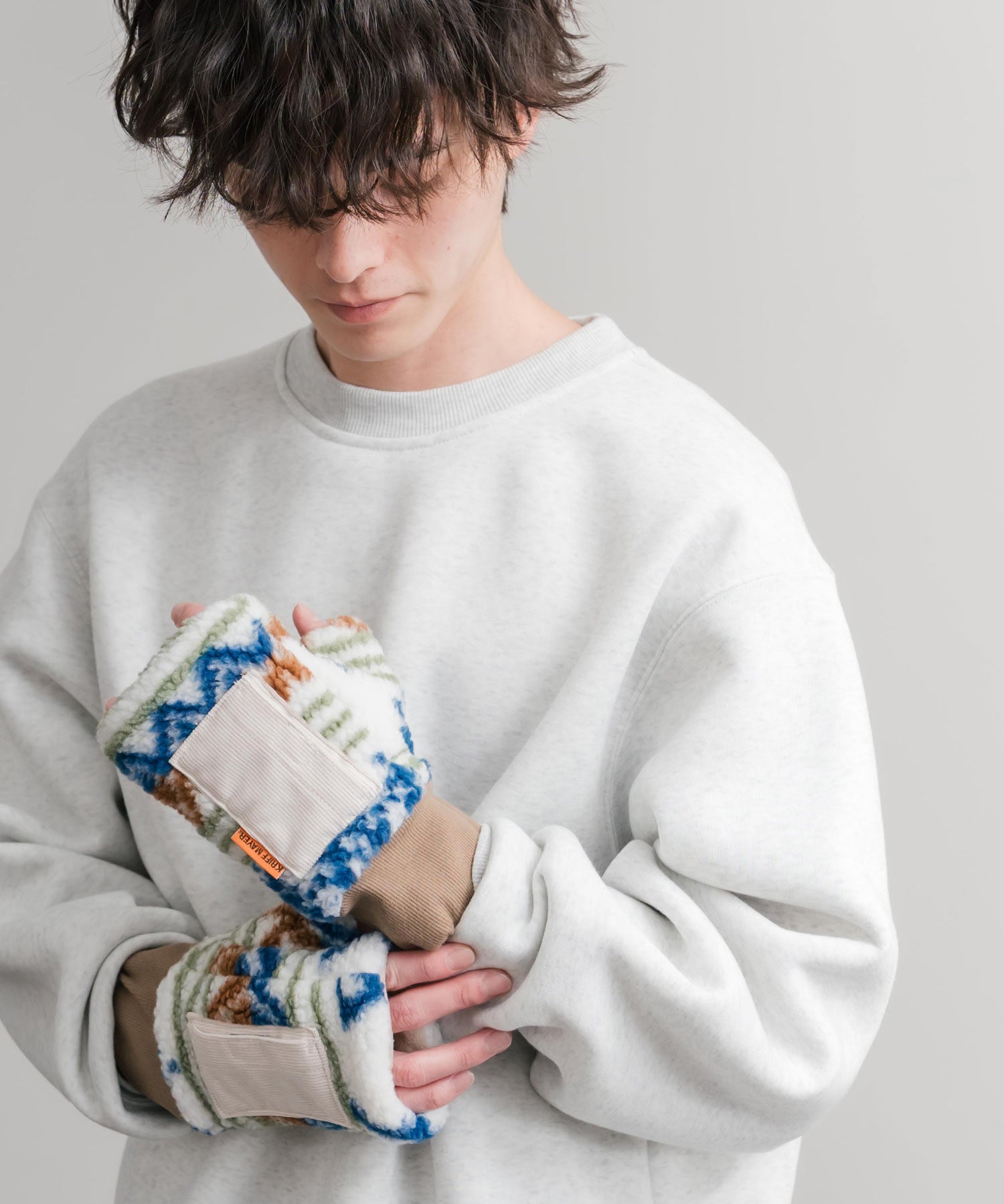 KRIFF MAYER クリフメイヤー デミグラブハンドウォーマー/フィンガーレスボア手袋 2527806 14966