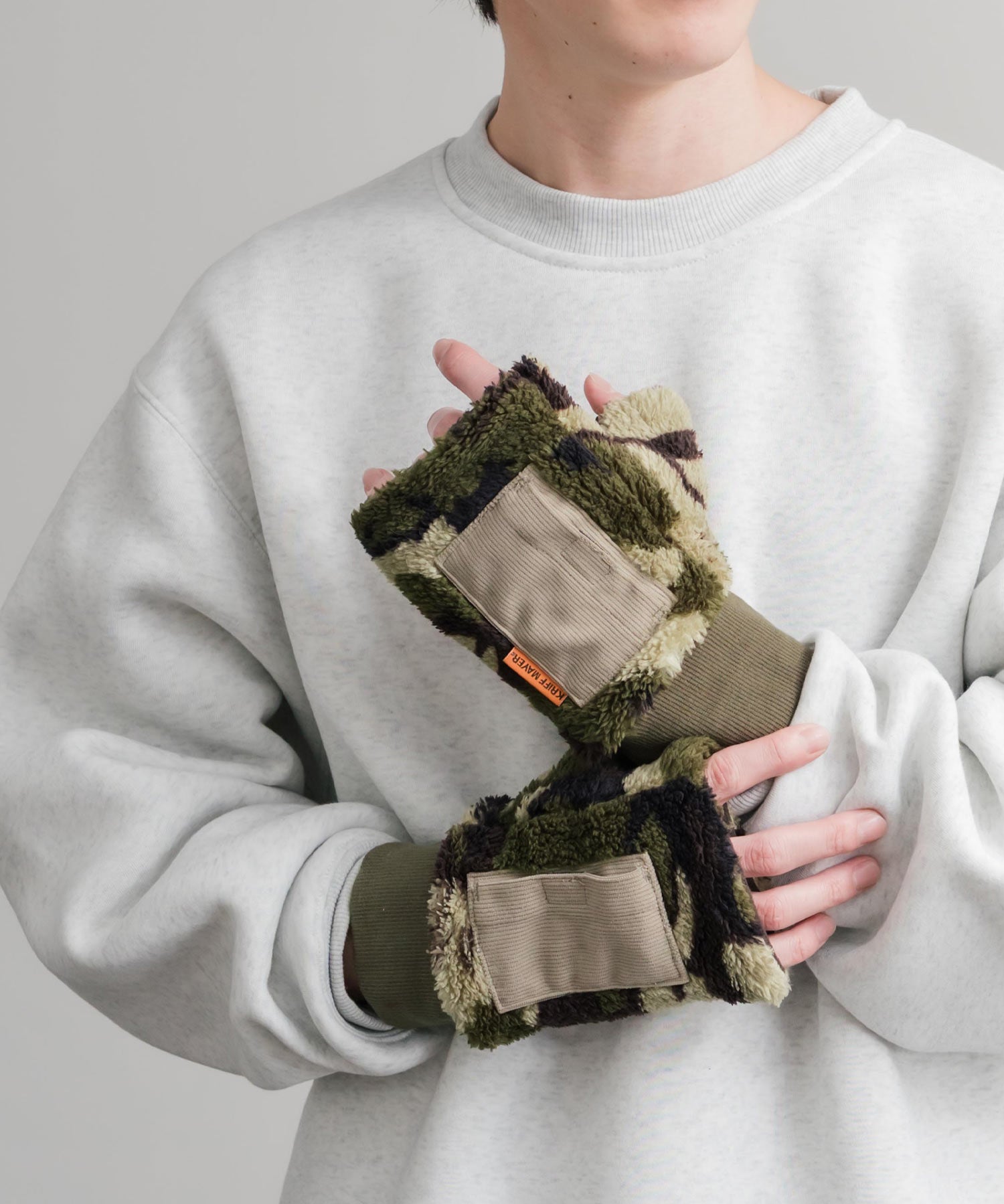 KRIFF MAYER クリフメイヤー デミグラブハンドウォーマー/フィンガーレスボア手袋 2527806 14966