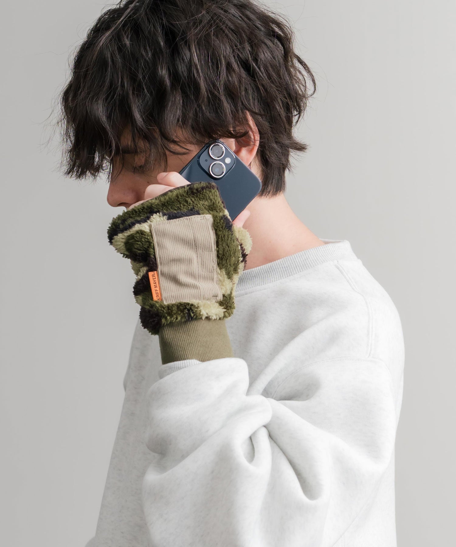 KRIFF MAYER クリフメイヤー デミグラブハンドウォーマー/フィンガーレスボア手袋 2527806 14966