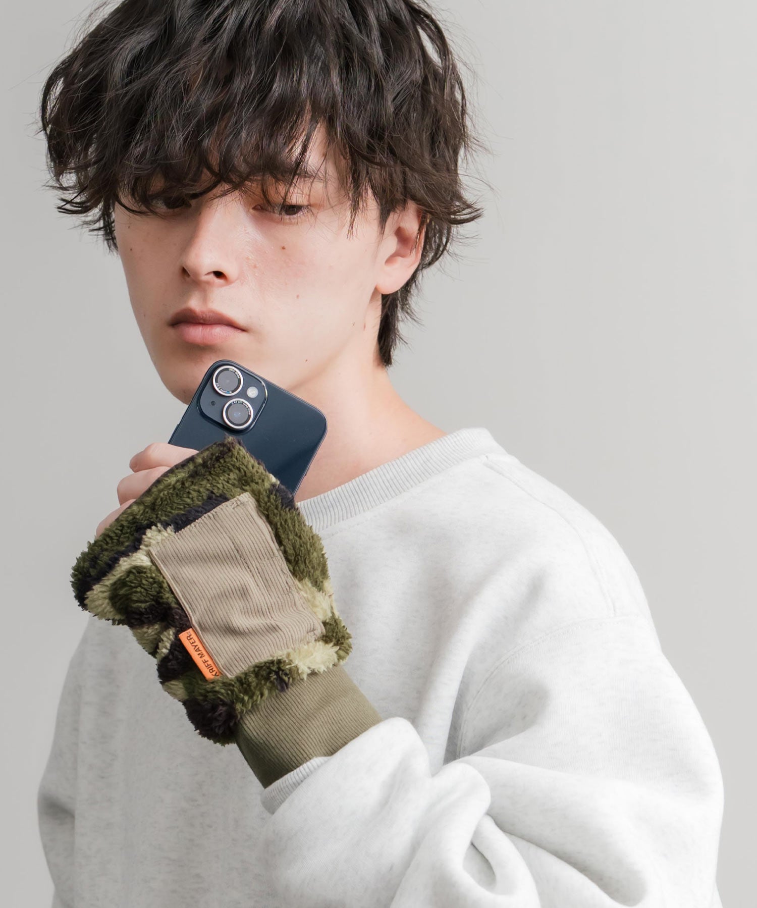 KRIFF MAYER クリフメイヤー デミグラブハンドウォーマー/フィンガーレスボア手袋 2527806 14966