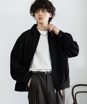 Upscape Audience アップスケープオーディエンス 日本製 国産 LANATEC ラナテック TECH メランジヘリンボンツイード 襟付きショートブルゾン AUD7364 14968