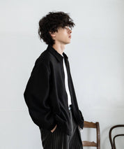 Upscape Audience アップスケープオーディエンス 日本製 国産 LANATEC ラナテック TECH メランジヘリンボンツイード 襟付きショートブルゾン AUD7364 14968