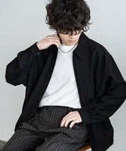 Upscape Audience アップスケープオーディエンス 日本製 国産 LANATEC ラナテック TECH メランジヘリンボンツイード 襟付きショートブルゾン AUD7364 14968