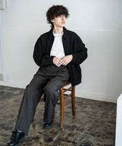 Upscape Audience アップスケープオーディエンス 日本製 国産 LANATEC ラナテック TECH メランジヘリンボンツイード 襟付きショートブルゾン AUD7364 14968