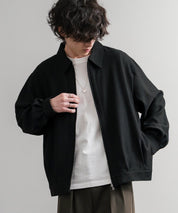 Upscape Audience アップスケープオーディエンス 日本製 国産 LANATEC ラナテック TECH メランジヘリンボンツイード 襟付きショートブルゾン AUD7364 14968