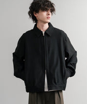 Upscape Audience アップスケープオーディエンス 日本製 国産 LANATEC ラナテック TECH メランジヘリンボンツイード 襟付きショートブルゾン AUD7364 14968