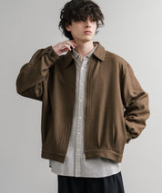 Upscape Audience アップスケープオーディエンス 日本製 国産 LANATEC ラナテック TECH メランジヘリンボンツイード 襟付きショートブルゾン AUD7364 14968