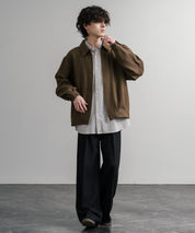 Upscape Audience アップスケープオーディエンス 日本製 国産 LANATEC ラナテック TECH メランジヘリンボンツイード 襟付きショートブルゾン AUD7364 14968