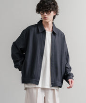 Upscape Audience アップスケープオーディエンス 日本製 国産 LANATEC ラナテック TECH メランジヘリンボンツイード 襟付きショートブルゾン AUD7364 14968