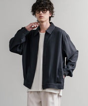 Upscape Audience アップスケープオーディエンス 日本製 国産 LANATEC ラナテック TECH メランジヘリンボンツイード 襟付きショートブルゾン AUD7364 14968