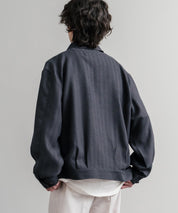 Upscape Audience アップスケープオーディエンス 日本製 国産 LANATEC ラナテック TECH メランジヘリンボンツイード 襟付きショートブルゾン AUD7364 14968