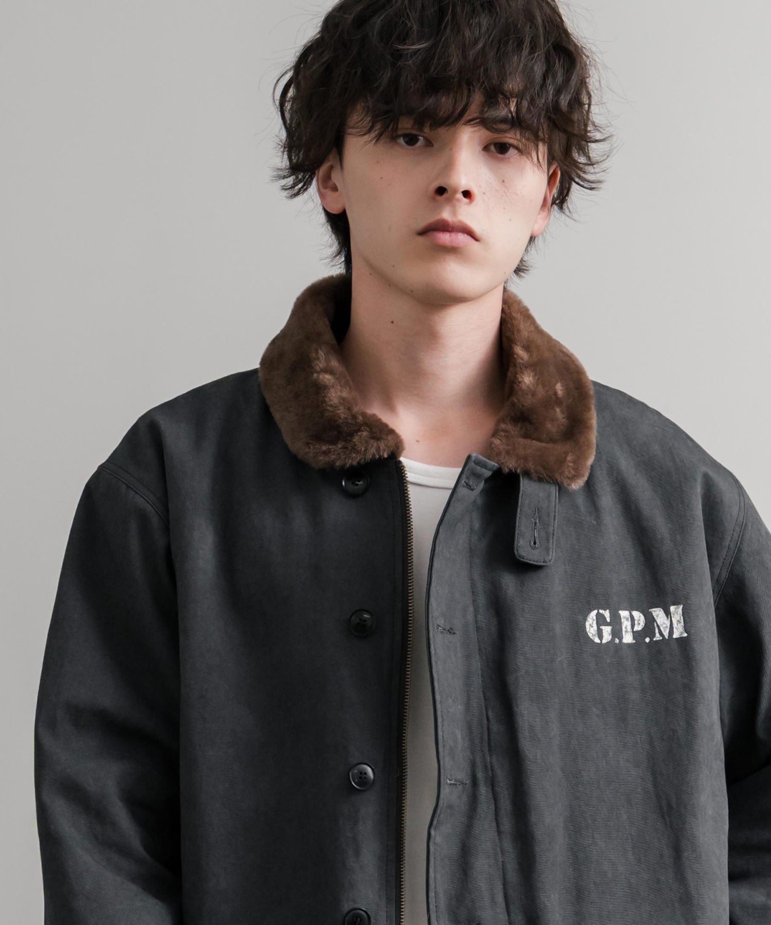 KRIFF MAYER クリフメイヤー バックグラフィックプリント裏ボアデッキジャケット 2525109 14969