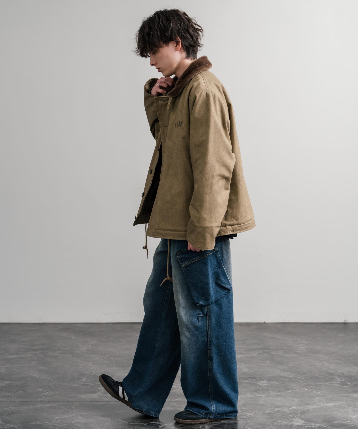 KRIFF MAYER クリフメイヤー バックグラフィックプリント裏ボアデッキジャケット 2525109 14969