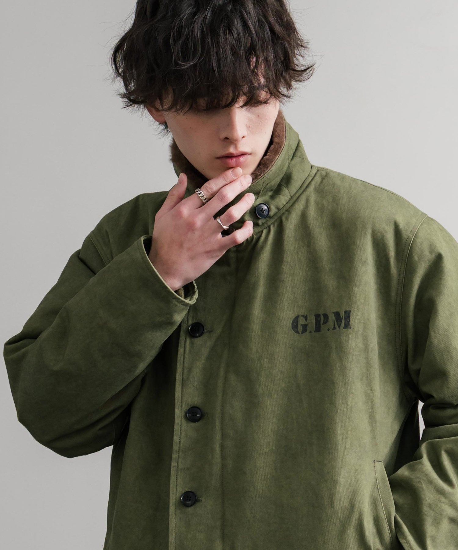 KRIFF MAYER クリフメイヤー バックグラフィックプリント裏ボアデッキジャケット 2525109 14969