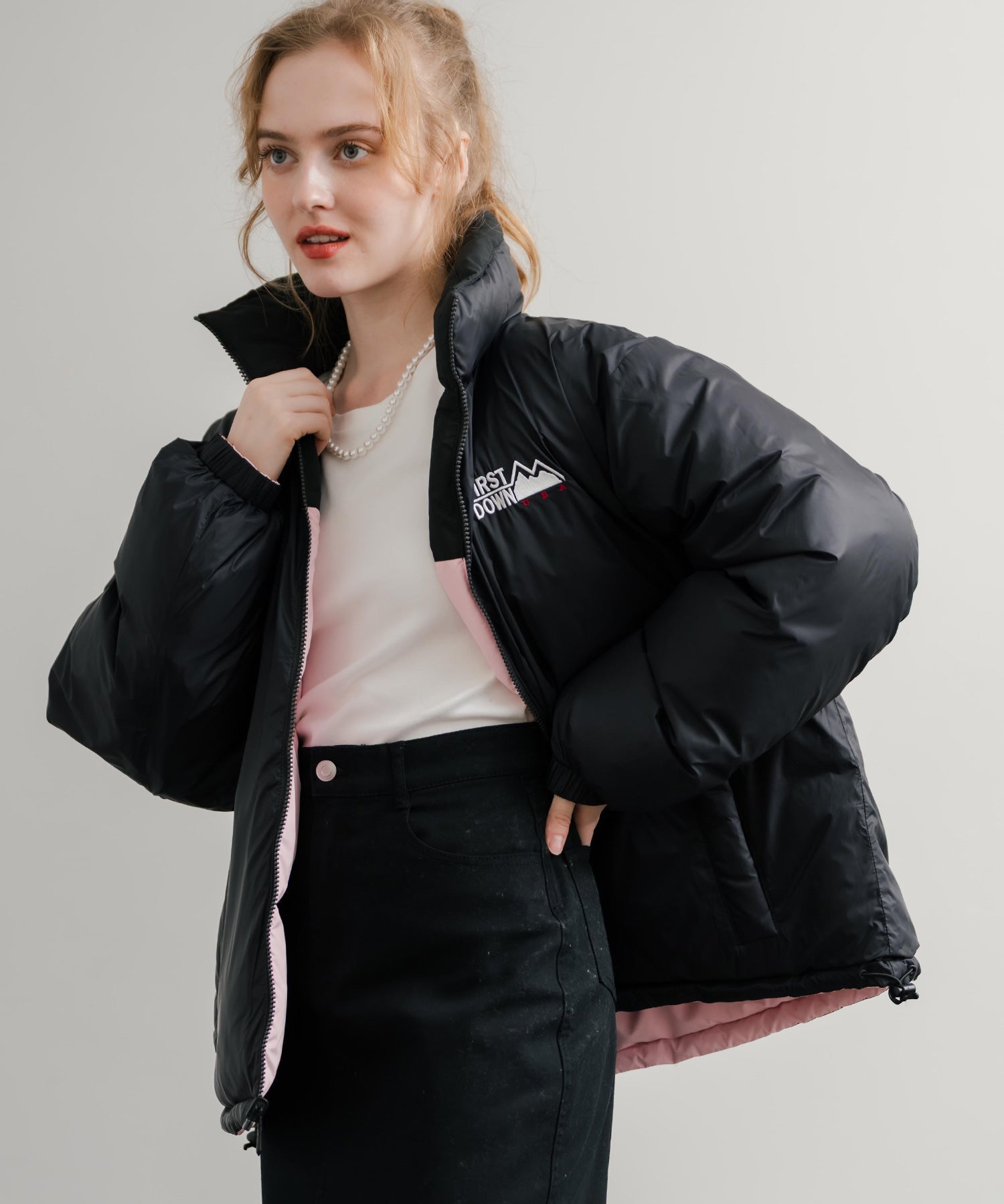 FIRST DOWN ファーストダウン BUBBLE DOWN JKT 2WAYリバーシブルバブルダウンジャケット F942001 14979