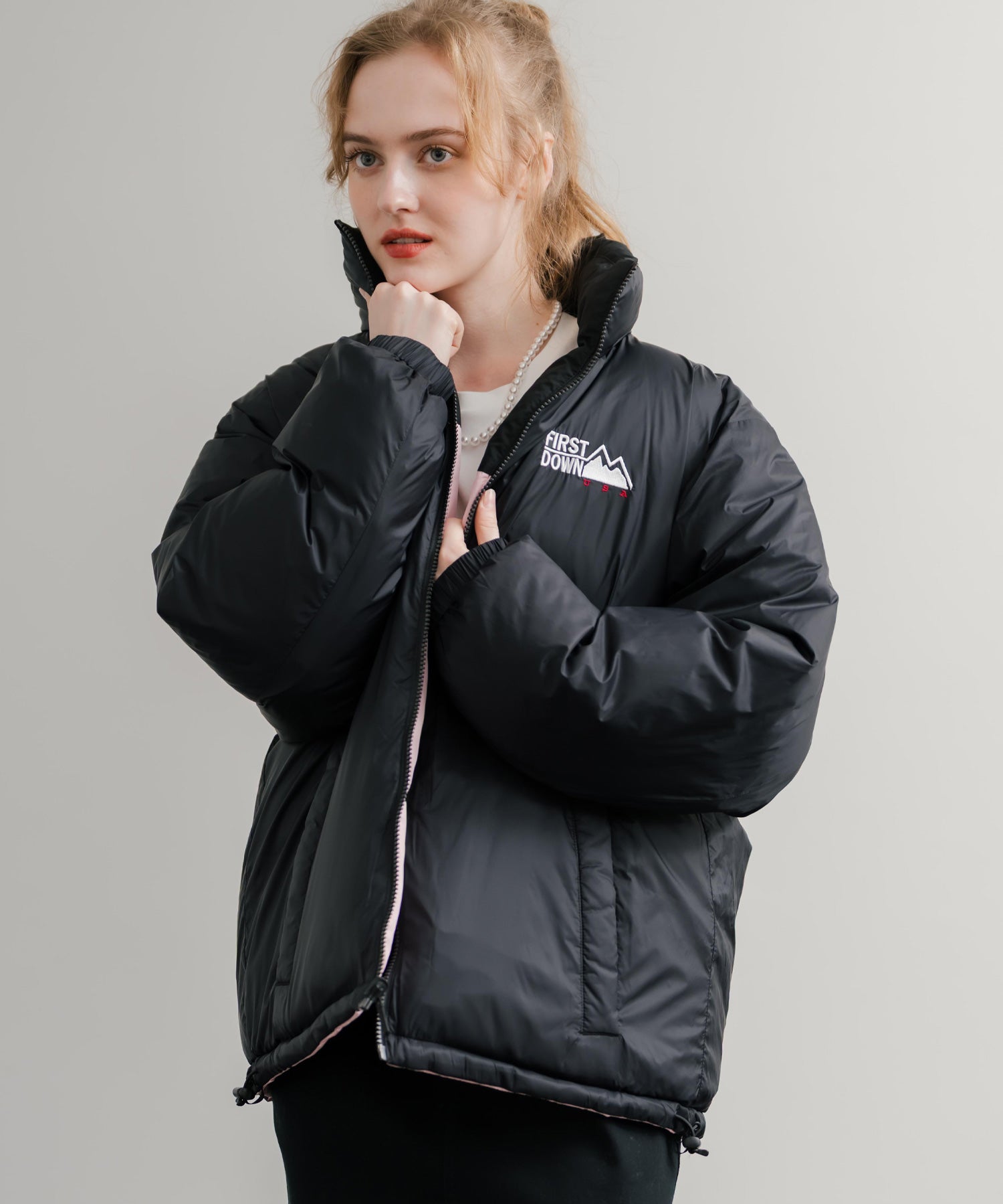 FIRST DOWN ファーストダウン BUBBLE DOWN JKT 2WAYリバーシブルバブルダウンジャケット F942001 14979