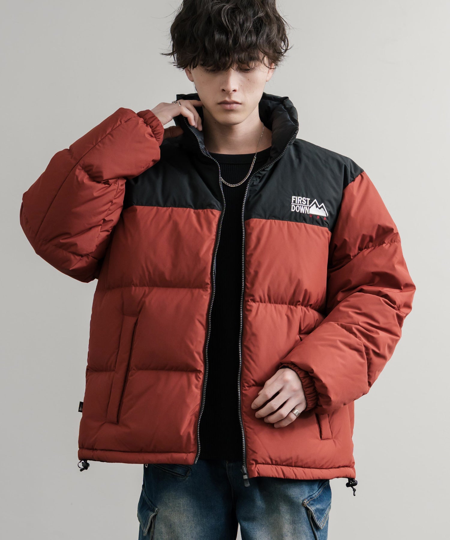 FIRST DOWN ファーストダウン BUBBLE DOWN JKT 2WAYリバーシブルバブルダウンジャケット F942001 14979