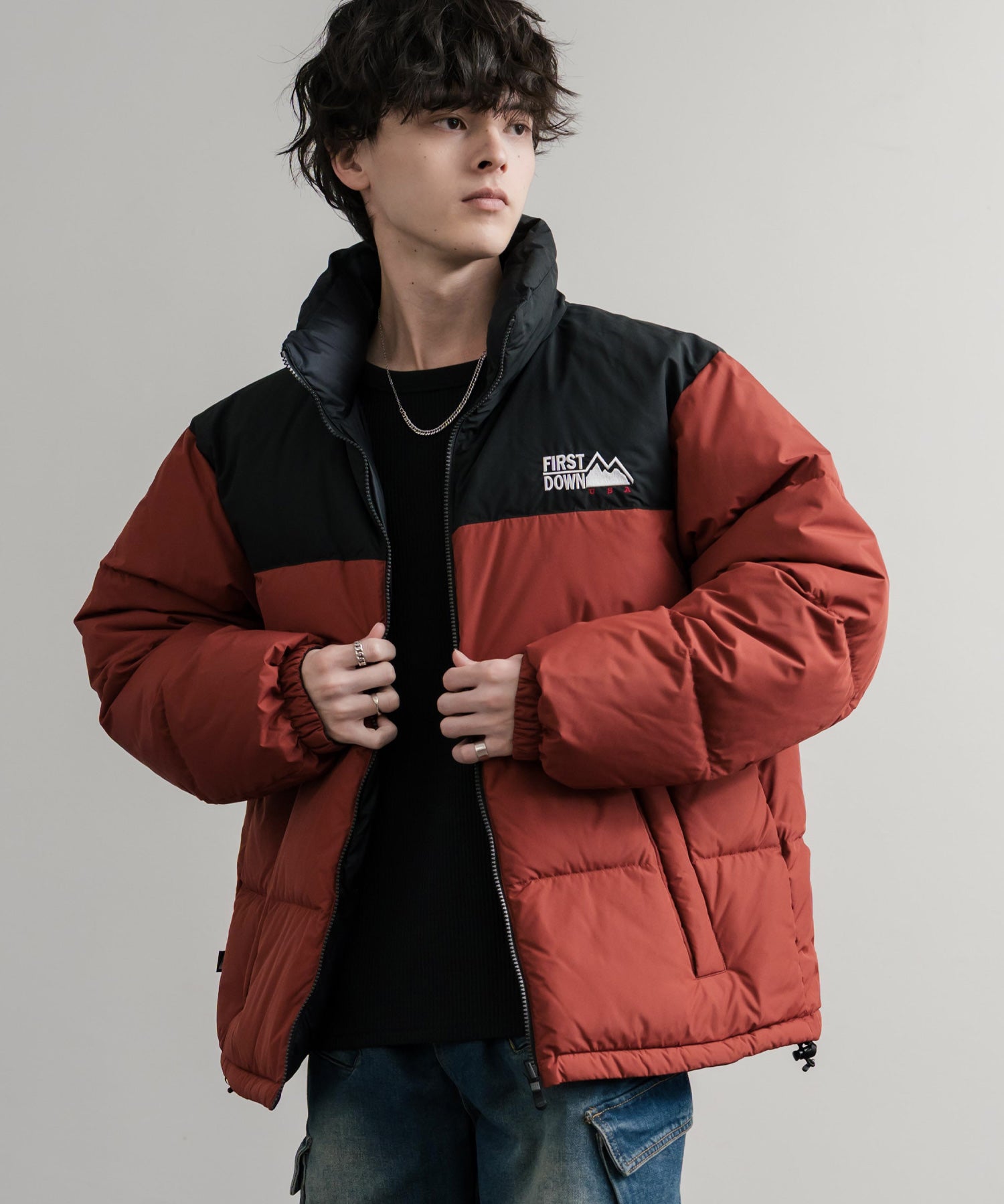 FIRST DOWN ファーストダウン BUBBLE DOWN JKT 2WAYリバーシブルバブルダウンジャケット F942001 14979