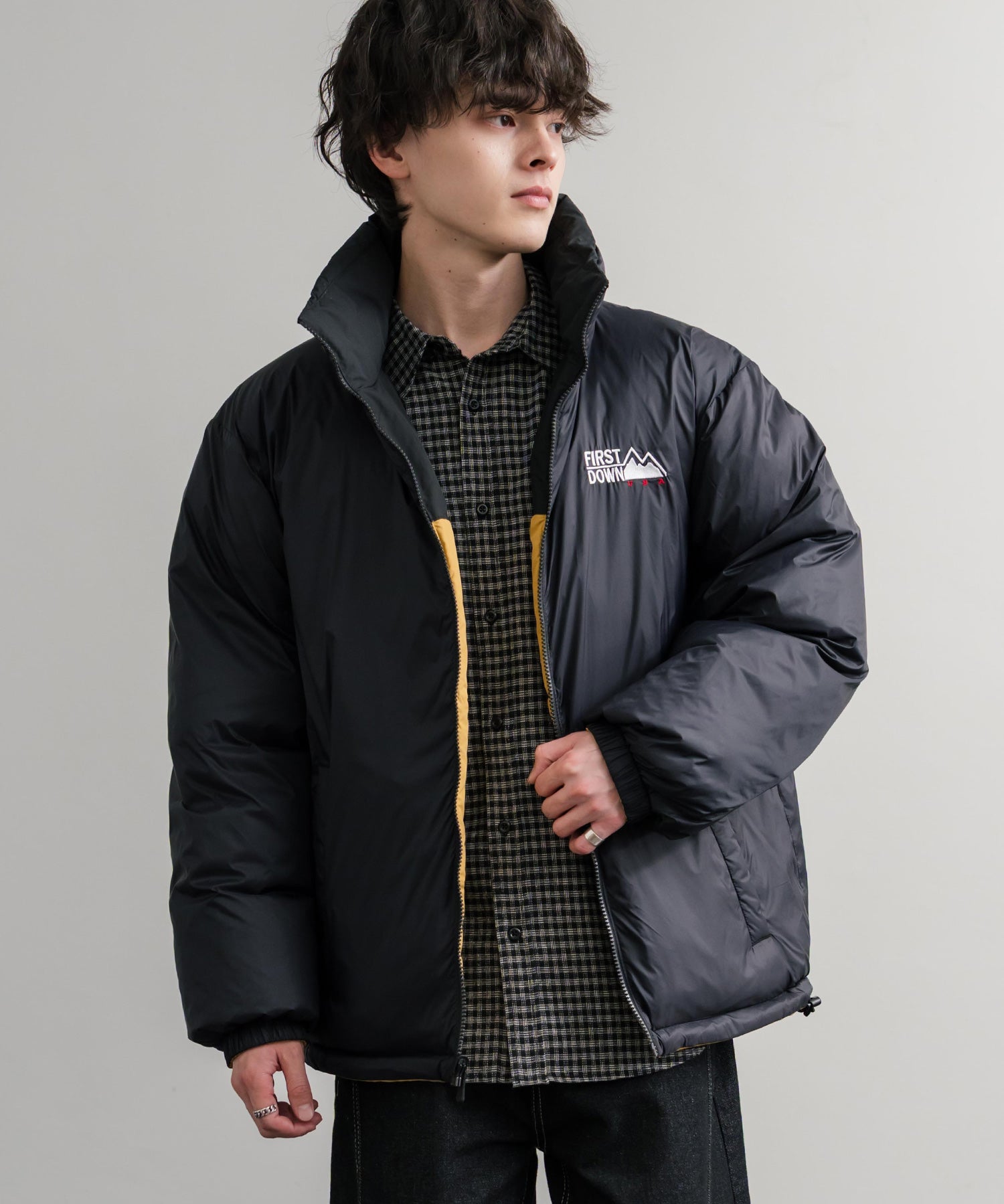 FIRST DOWN ファーストダウン BUBBLE DOWN JKT 2WAYリバーシブルバブルダウンジャケット F942001 14979