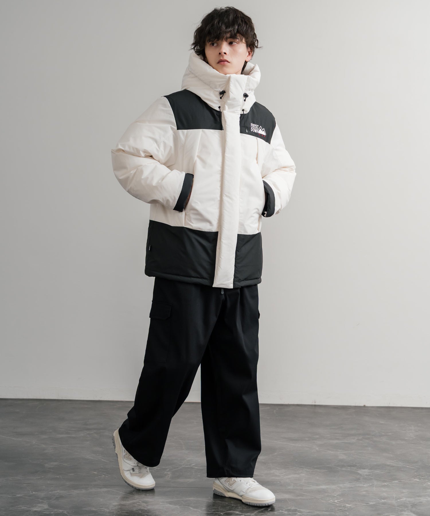 FIRST DOWN ファーストダウン WRAP DOWN PARKA DICROS MAURI フード付きラップダウンジャケット F942010 14980