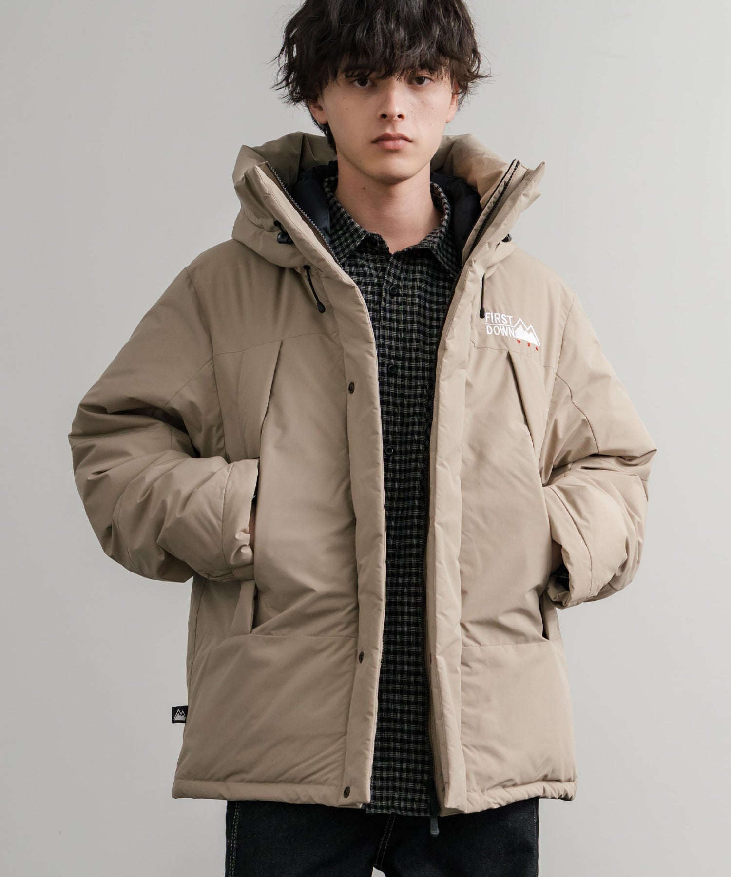 FIRST DOWN ファーストダウン WRAP DOWN PARKA DICROS MAURI フード付きラップダウンジャケット F942010 14980