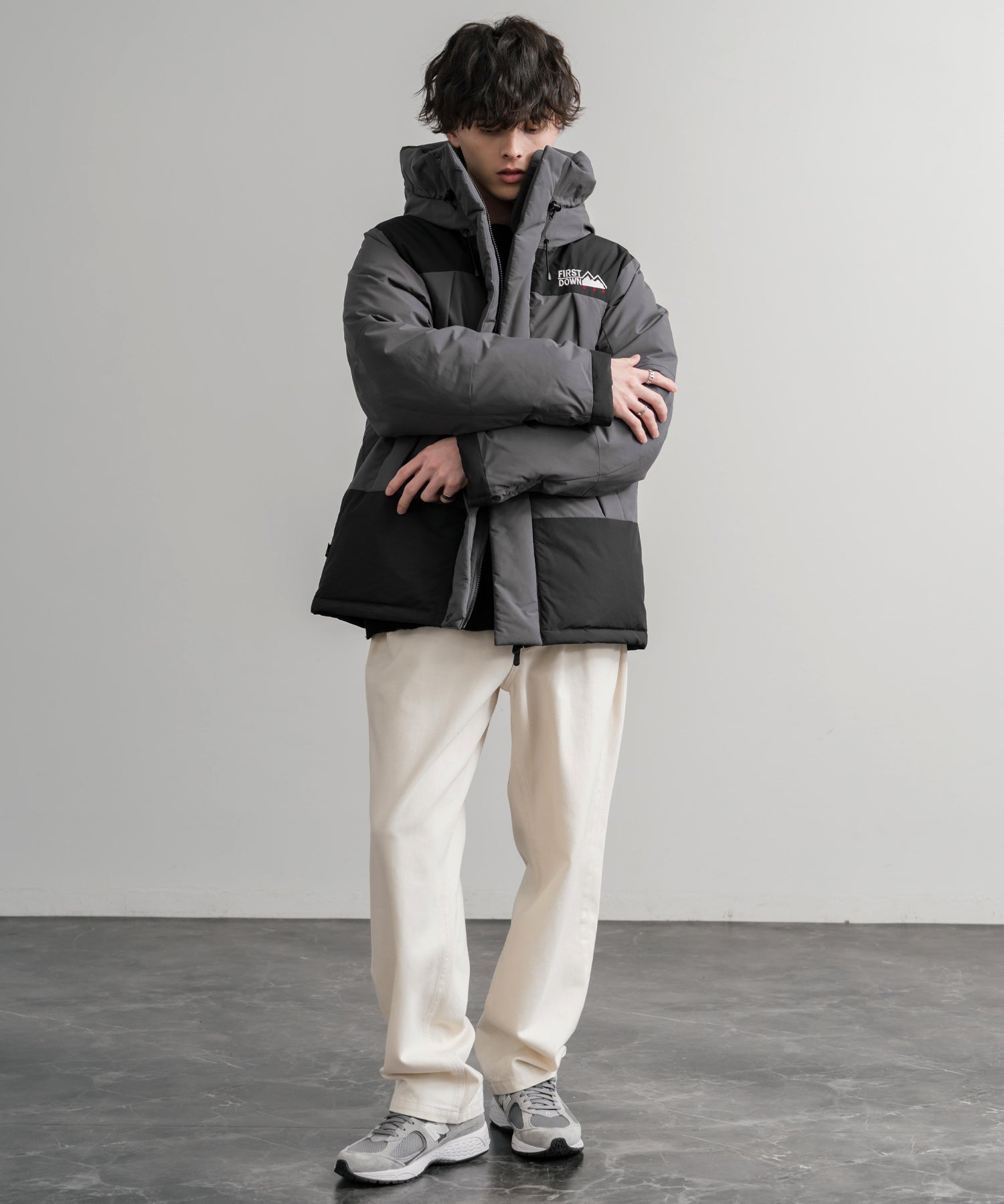 FIRST DOWN ファーストダウン WRAP DOWN PARKA DICROS MAURI フード付きラップダウンジャケット F942010 14980