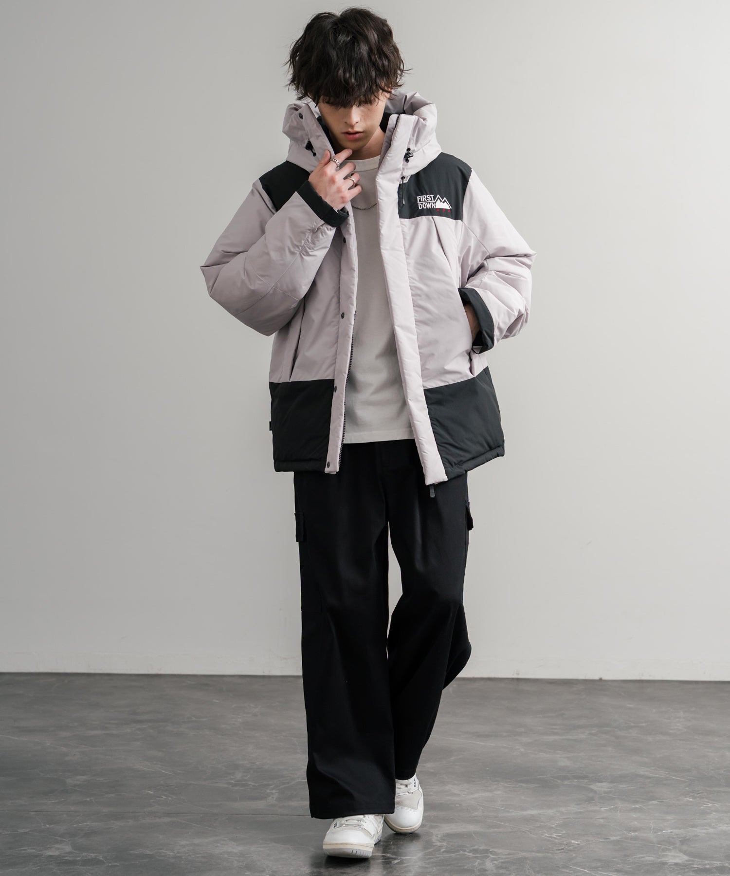 FIRST DOWN ファーストダウン WRAP DOWN PARKA DICROS MAURI フード付きラップダウンジャケット F942010 14980