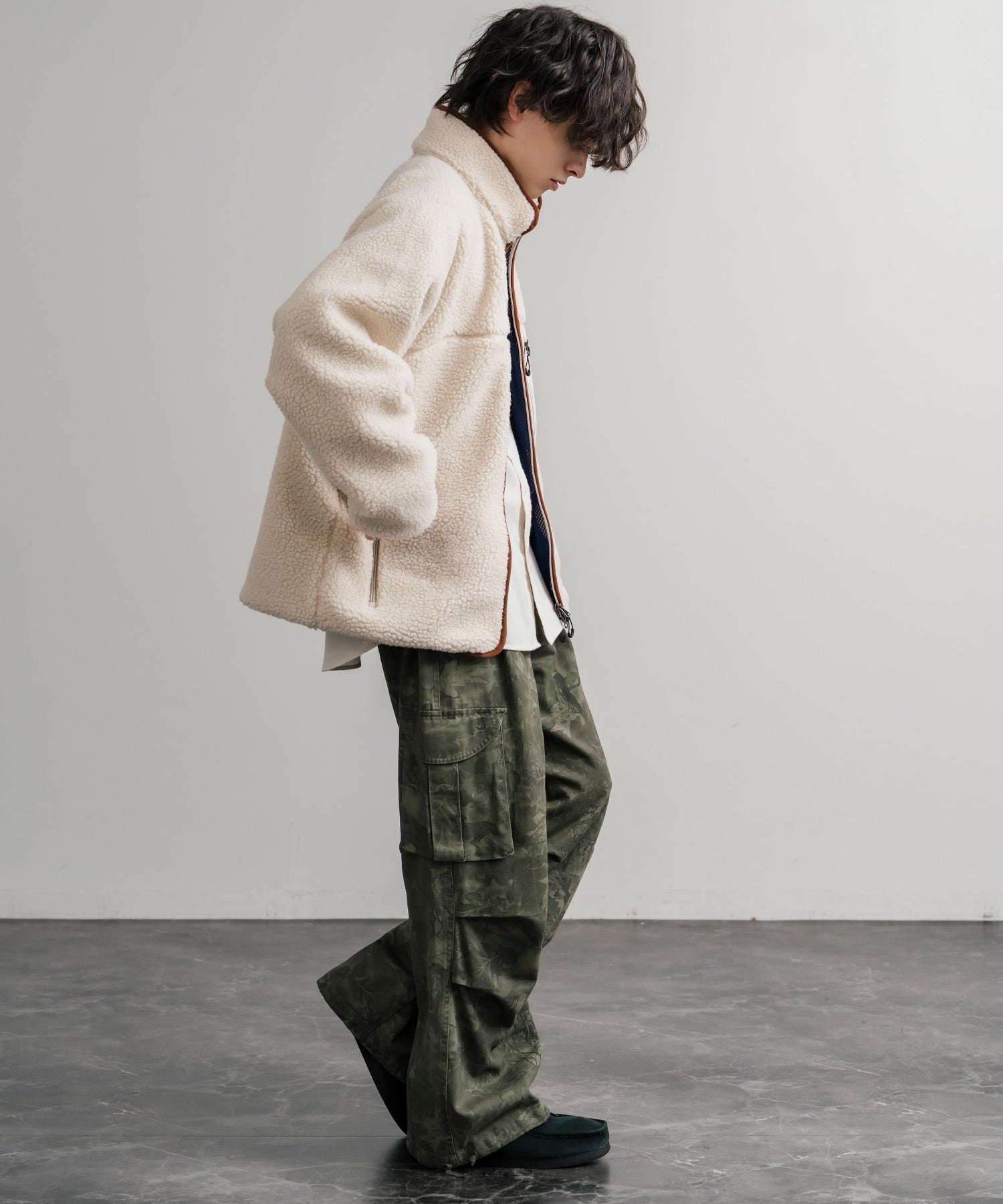 FIRST DOWN ファーストダウン BOA FLEECE JKT ロゴ刺繍タンブリングボアフリースジャケット F942021 14981