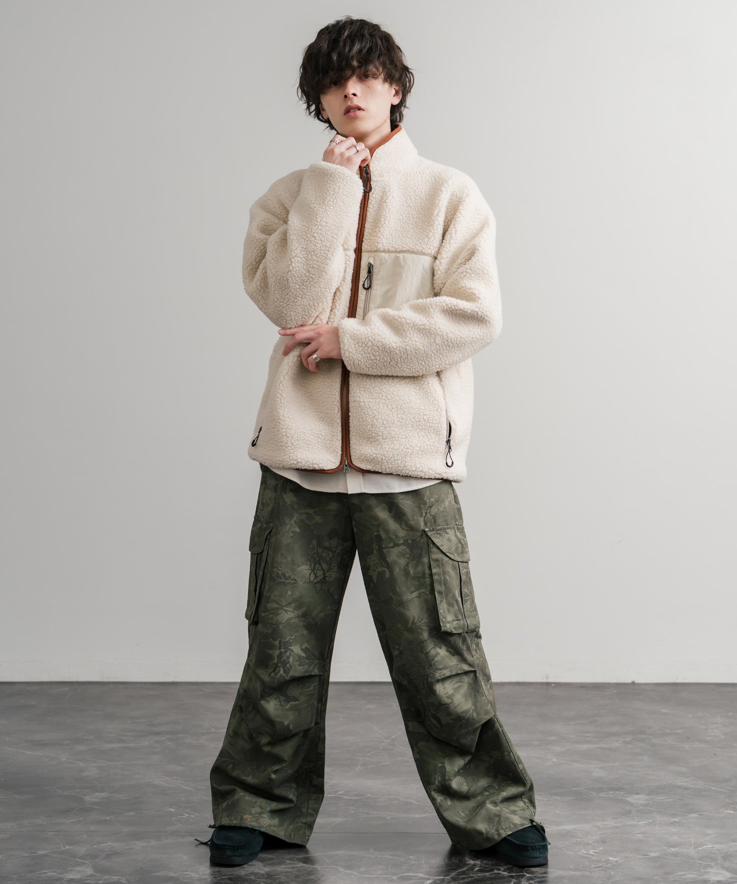 FIRST DOWN ファーストダウン BOA FLEECE JKT ロゴ刺繍タンブリングボアフリースジャケット F942021 14981