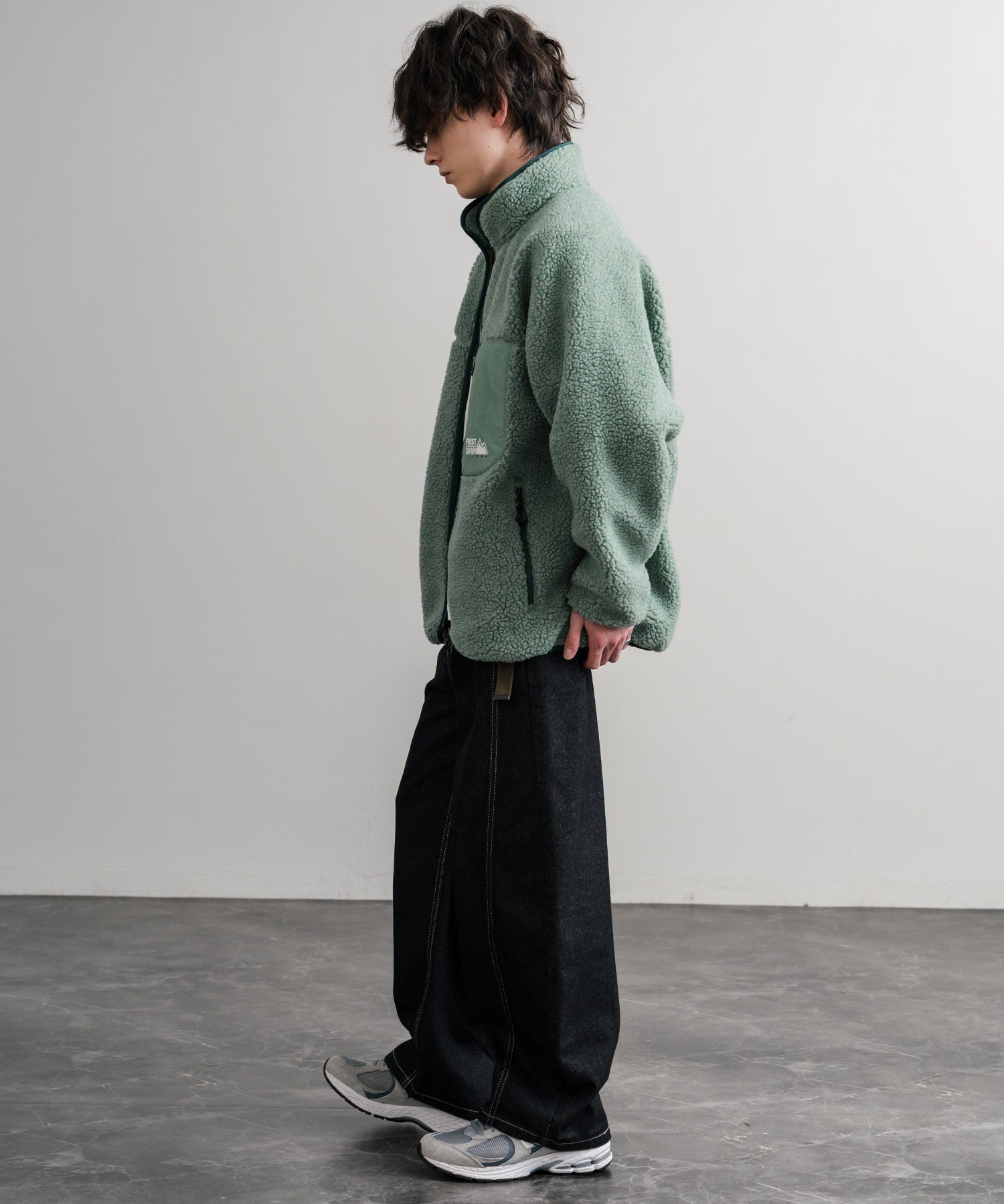 FIRST DOWN ファーストダウン BOA FLEECE JKT ロゴ刺繍タンブリングボアフリースジャケット F942021 14981