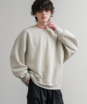 コットンタッチ裏起毛ドルマンスリーブクルーネックスウェットトレーナー 14982