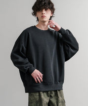 コットンタッチ裏起毛ドルマンスリーブクルーネックスウェットトレーナー 14982