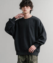 コットンタッチ裏起毛ドルマンスリーブクルーネックスウェットトレーナー 14982