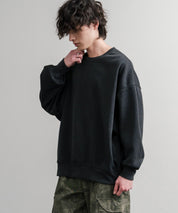 コットンタッチ裏起毛ドルマンスリーブクルーネックスウェットトレーナー 14982