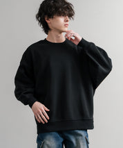 コットンタッチ裏起毛ドルマンスリーブクルーネックスウェットトレーナー 14982