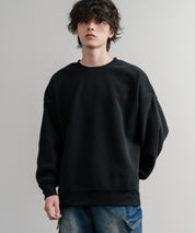 コットンタッチ裏起毛ドルマンスリーブクルーネックスウェットトレーナー 14982