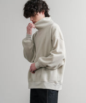 コットンタッチ裏起毛ドルマンスリーブハイネックトレーナースウェット 14983