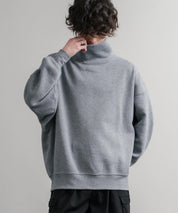 コットンタッチ裏起毛ドルマンスリーブハイネックトレーナースウェット 14983