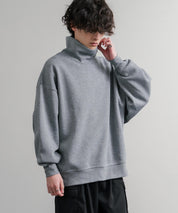 コットンタッチ裏起毛ドルマンスリーブハイネックトレーナースウェット 14983