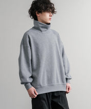 コットンタッチ裏起毛ドルマンスリーブハイネックトレーナースウェット 14983