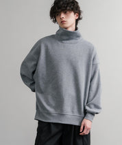 コットンタッチ裏起毛ドルマンスリーブハイネックトレーナースウェット 14983