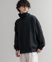 コットンタッチ裏起毛ドルマンスリーブハイネックトレーナースウェット 14983