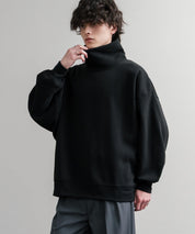 コットンタッチ裏起毛ドルマンスリーブハイネックトレーナースウェット 14983