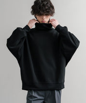 コットンタッチ裏起毛ドルマンスリーブハイネックトレーナースウェット 14983