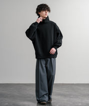 コットンタッチ裏起毛ドルマンスリーブハイネックトレーナースウェット 14983