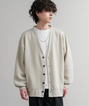 コットンタッチ裏起毛Vネックカーディガン 14984