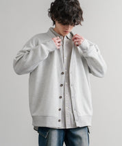 コットンタッチ裏起毛Vネックカーディガン 14984