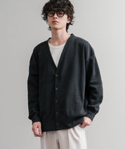 コットンタッチ裏起毛Vネックカーディガン 14984