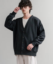 コットンタッチ裏起毛Vネックカーディガン 14984